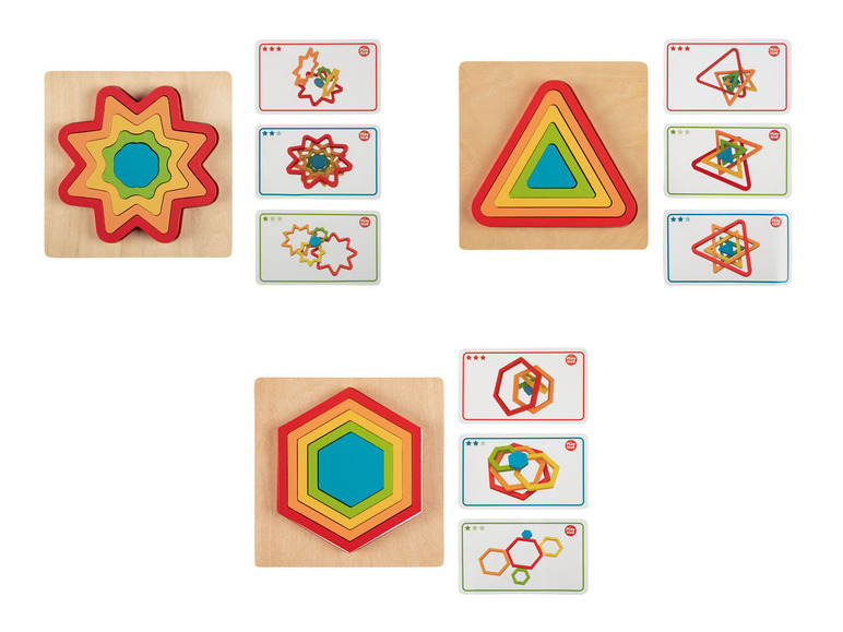 Ga naar volledige schermweergave: Playtive Educatieve houten puzzel Montessori - afbeelding 1