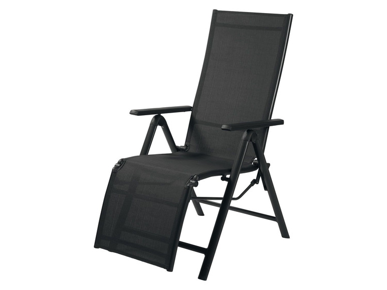 Ga naar volledige schermweergave: florabest Aluminium relaxstoel zwart - afbeelding 3