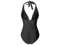 Een zwarte badpak met halternek.