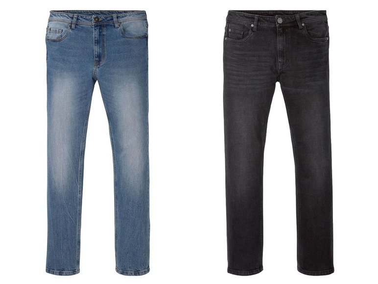 Ga naar volledige schermweergave: LIVERGY Jeans voor heren, straight fit, biokatoen en elastaan - afbeelding 1