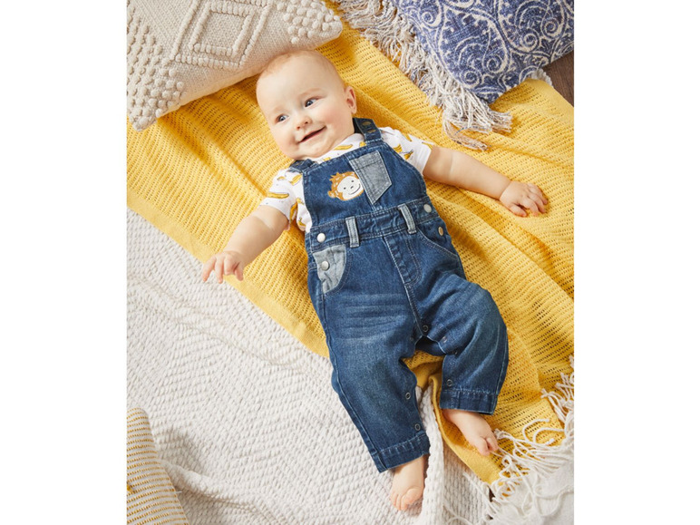 Ga naar volledige schermweergave: lupilu Jeanssalopette voor baby's, katoen - afbeelding 3