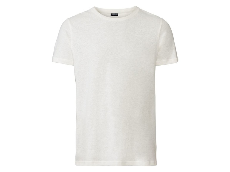 Ga naar volledige schermweergave: LIVERGY® T-shirt voor heren, linnen en katoen - afbeelding 2
