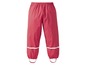 Roze regenbroek voor kinderen met reflecterende details.