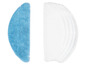 Blauwe en witte microvezeldoekjes voor een robotstofzuiger.
