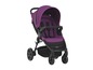 Een paarse Britax kinderwagen met grote wielen.