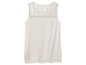 Witte tanktop met kant details.
