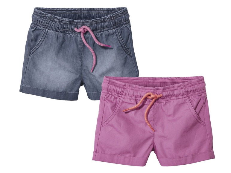 Ga naar volledige schermweergave: lupilu Set van 2 meisjes shorts - afbeelding 2