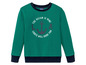 Groen sweatshirt voor jongens met een anker en de tekst 'The ocean is mine, lights will guide you'.
