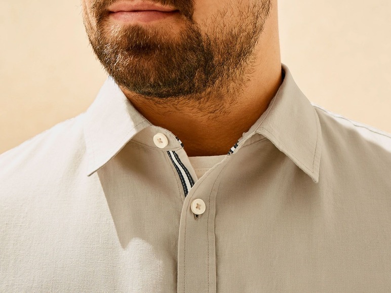 Ga naar volledige schermweergave: LIVERGY® mannen linnen casual shirt - afbeelding 6