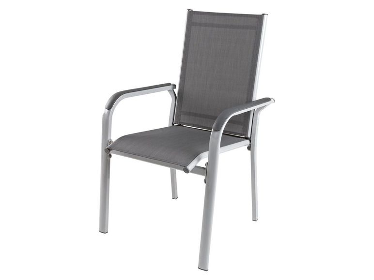 Ga naar volledige schermweergave: FLORABEST® Aluminium stapelstoel grijs - afbeelding 1