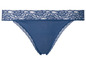 Blauw ondergoed met kant.