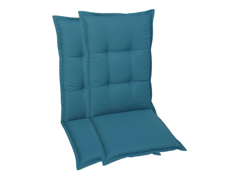 GO-DE Textil Tuinstoelkussens (Petrol, Stoelkussens voor stoelen met een lange rugleuning)