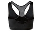 Zwarte sportbeha met mesh-rug.