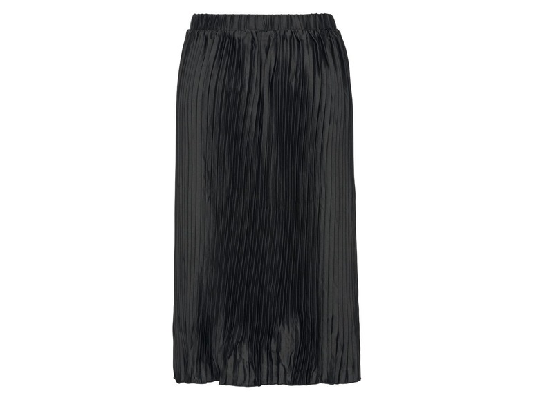 Een zwarte geplooide rok.