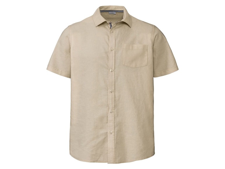 Ga naar volledige schermweergave: LIVERGY® mannen linnen casual shirt - afbeelding 5