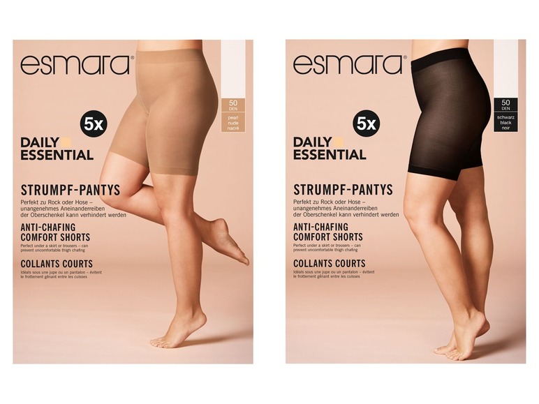 Ga naar volledige schermweergave: esmara Set van 5 panty shorts, katoen, polyamide - afbeelding 1