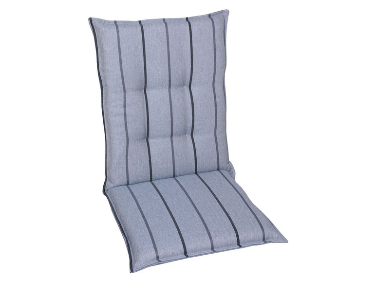 GO-DE Textil Tuinstoelkussens (Blauw, Stoelkussens voor stoelen met een normale rugleuning)