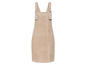 Beige corduroy overall dress