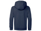Een donkerblauwe hoodie met capuchon