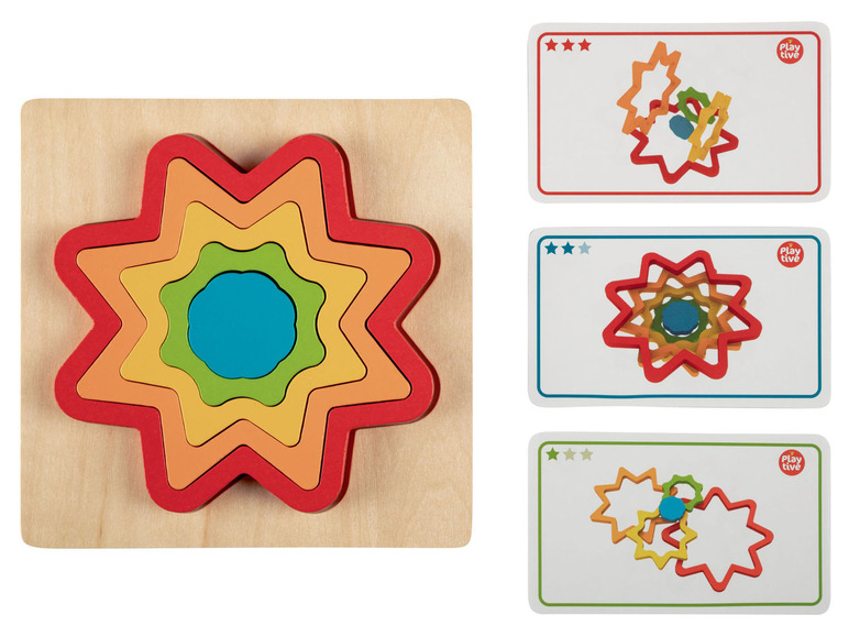 Ga naar volledige schermweergave: Playtive Educatieve houten puzzel Montessori - afbeelding 2