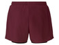 Burgundy running shorts met een elastische tailleband.