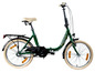 Een groene Agon Cruiser 20 vouwfiets.