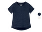Een donkerblauw T-shirt met glitters van Unite.