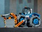 LEGO Technic tractor met grote wielen en een laadbak.