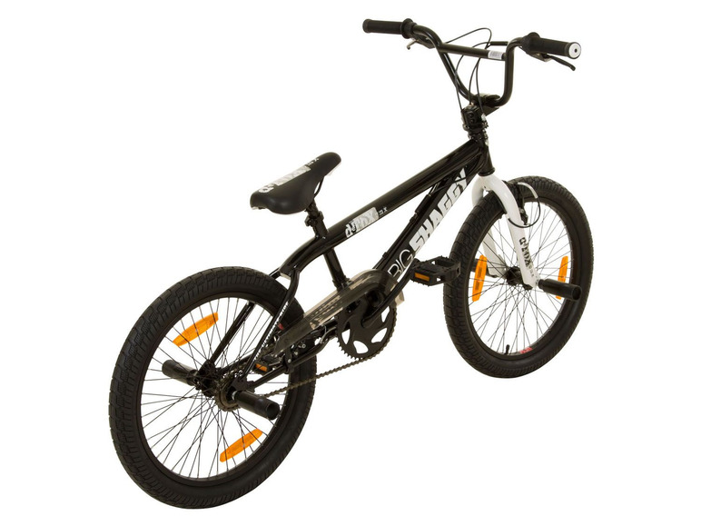 Een zwarte Big Shaggy BMX-fiets.