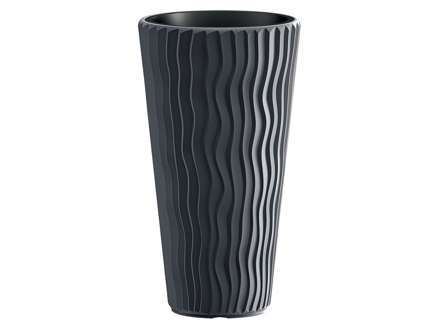 PROSPERPLAST Bloempot Sandy Slim (antraciet, 30 x 30 x 53 cm)