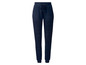 Donkerblauwe joggingbroek met touwtjes.