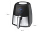 Zwarte airfryer van Profcook met digitale bediening.