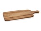Een houten snijplank met handvat
