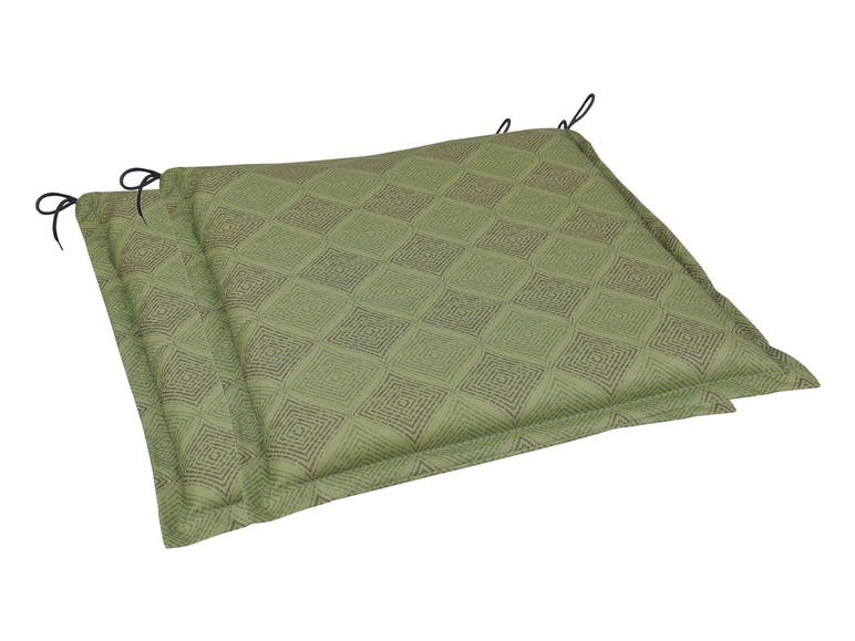 GO-DE Textil Tuinstoelkussens (Groen, Set van 2 kussens)