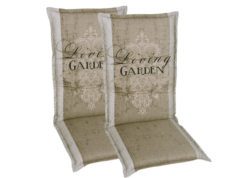 GO-DE Textil Tuinstoelkussens (kussen voor tuinmeubelen, Beige, Stoelkussens voor stoelen met een la