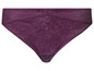 Paarse lingerie met kant.
