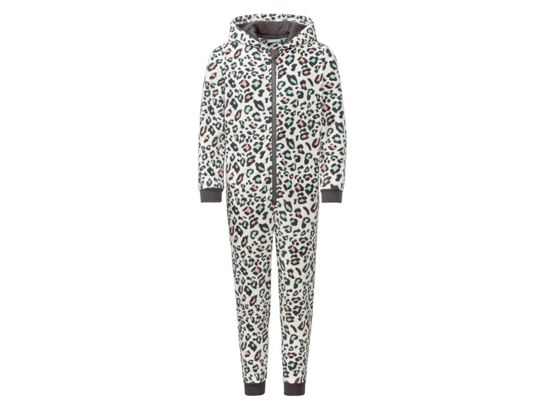 Een witte onesie met luipaardprint.