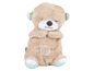 Een zachte, bruine knuffelotter voor baby's.