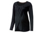 Zwarte zwangerschapsblouse met lange mouwen.