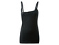 Zwarte tanktop met lace detail, geschikt voor borstvoeding.