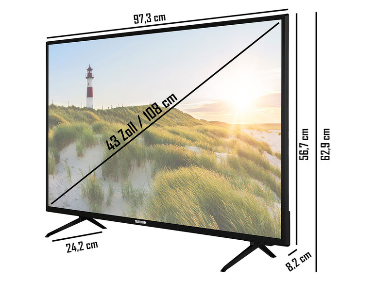 Ga naar volledige schermweergave: TELEFUNKEN LED Smart TV Full HD XF43K550 - afbeelding 5