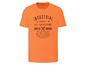 Oranje T-shirt met 'Industrial' print.