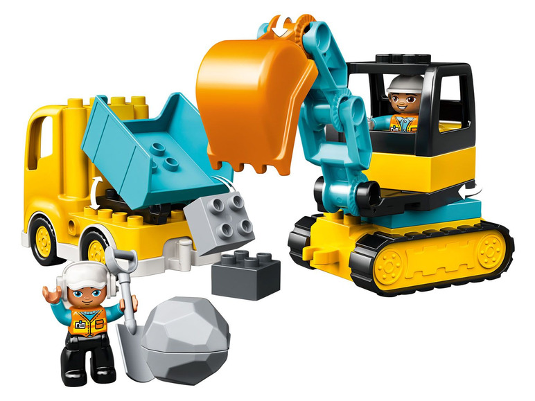 Ga naar volledige schermweergave: LEGO® DUPLO® Graafmachine en vrachtwagen - afbeelding 5