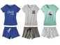 Drie sets pyjama's met t-shirts en shorts