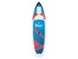 Opblaasbaar paddleboard van Crivit in blauw en rood.