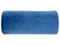 Een blauwe, ronde kussen