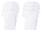 Zes witte V-hals T-shirts van Livergy.