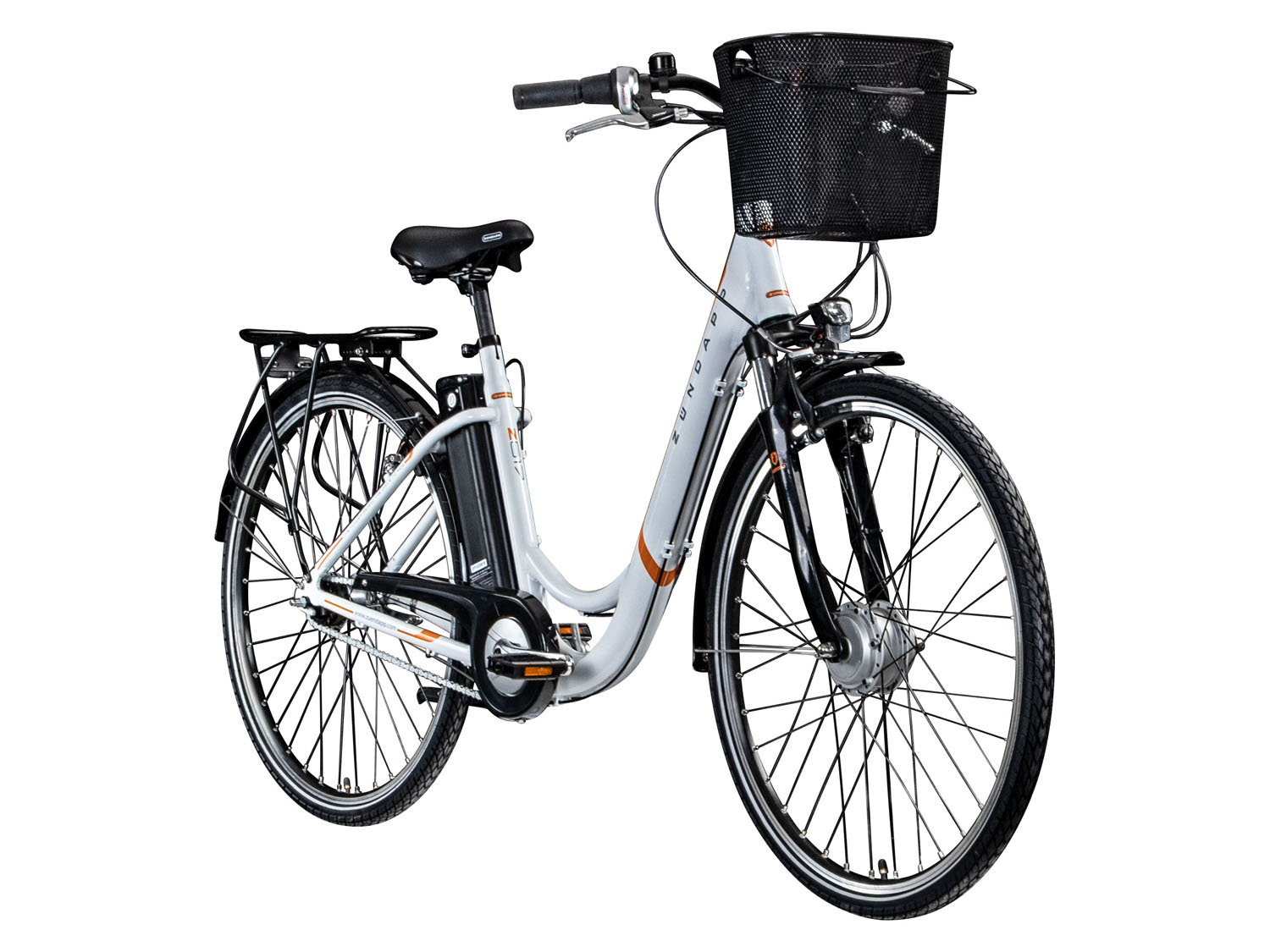 Zündapp Elektrische fiets City Z517 700c (wit oranje)