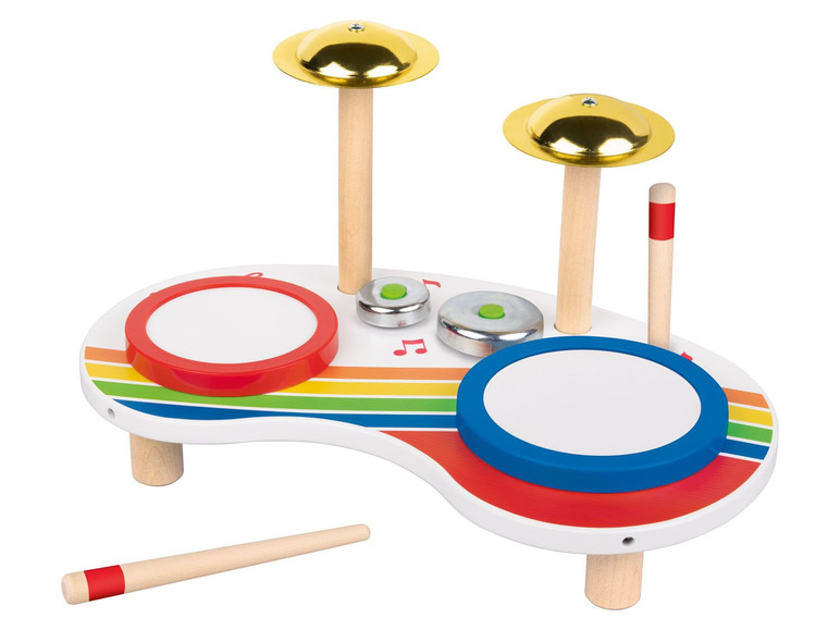 Ga naar volledige schermweergave: Playtive Houten speelgoed trommeltafel - afbeelding 1