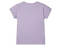 Lila t-shirt met korte mouwen.